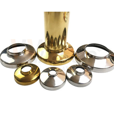 Fabricante Oro de plata SS 201 304 316 Accesorios de escaleras de acero inoxidable cubierta de base de poste de acero inoxidable para balaustrada redonda