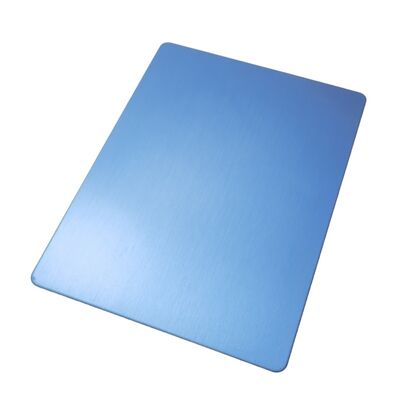Lámina de acero inoxidable SS201 laminada en frío PVD azul hairline No.4 1220×2440mm 4x8ft Placa decorativa de Inox