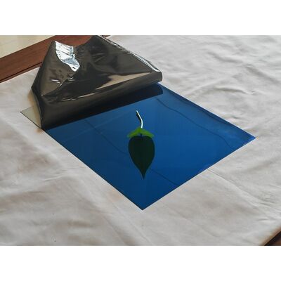 Hoja de acero inoxidable recubierta de PVD azul zafiro AISI 201 de 1000 mm x 2000 mm, placa de metal Inox con espejo 8K