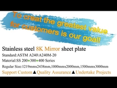 El espejo de acero inoxidable del oro 304 del titanio acaba 1219m m para la decoración