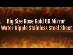 SS 201 hoja de acero de 304 316 Rose Gold Embossed Ripple Stainless