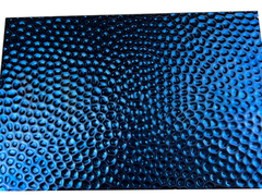 Hoja martillada de espejo 8K de titanio azul SS