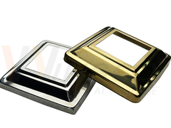 Capa de base de barandilla de balcón de acero inoxidable para poste cuadrado