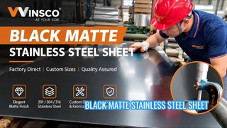 Hoja de acero inoxidable mate negro VVINSCO | Suministro directo de fábrica