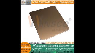 Chapa de acero inoxidable antigua ennegrecida con revestimiento de bronce rojo cepillado Winsco#metal #viralshort#fypage