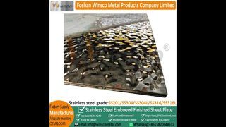 Hojas de acero inoxidable acabadas onduladas del agua del espejo del metal 8K de Suiprise Winsco#mirrormetal#sheet#plate