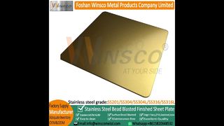 Winsco Gold Bead Blasted Titanio SS Bead Blasted Acero inoxidable